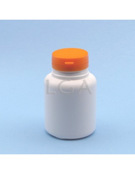 Kapselbox aus Plastik, weiße,  200ml mit Verschluss mit Sicherheitsgewinde
