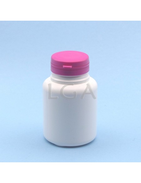 Kapselbox aus Plastik, weiße,  200ml mit Verschluss mit Sicherheitsgewinde
