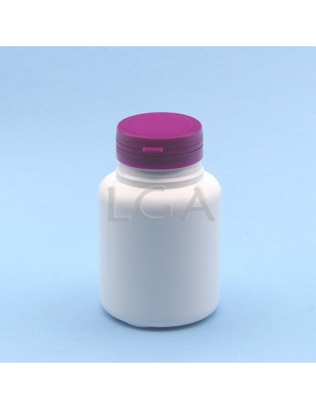 Zoppica a pillole in plastica bianco 200ml con capsula antimanomissione