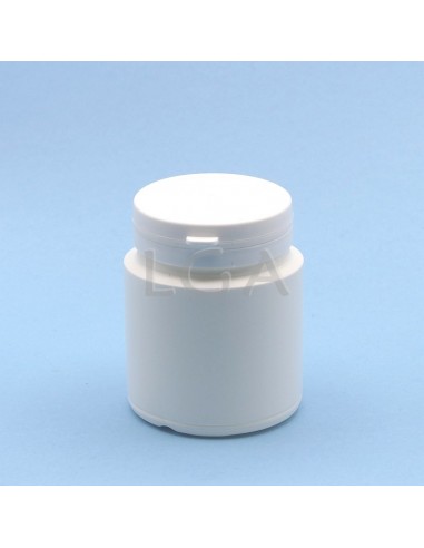 Pilulier plastique blanc 150ml, à couvercle LO...