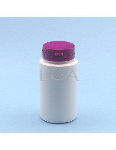 White plastic capsule box 125ml with...