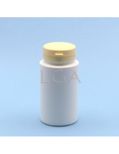 Zoppica a pillole in plastica bianco 125ml con...