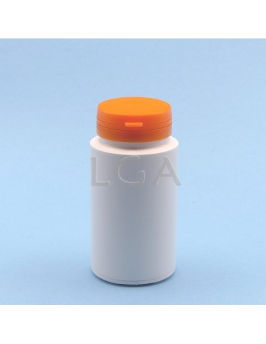 Pilulier plastique blanc 125ml, à couvercle...