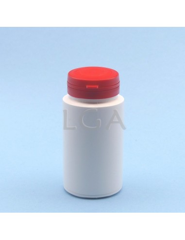 Pilulier plastique blanc 125ml, à couvercle...