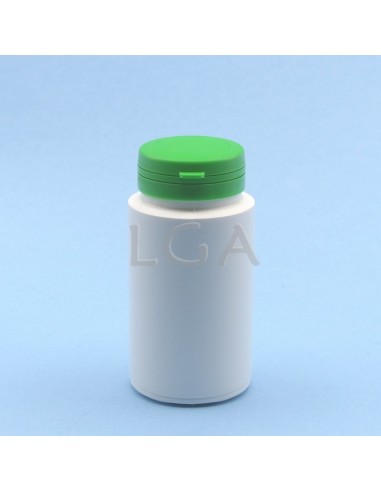 Pilulier plastique blanc 125ml, à couvercle...