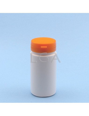 Pilulier plastique blanc 100ml, à couvercle...