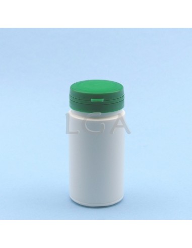 Pilulier plastique blanc 100ml, à couvercle...