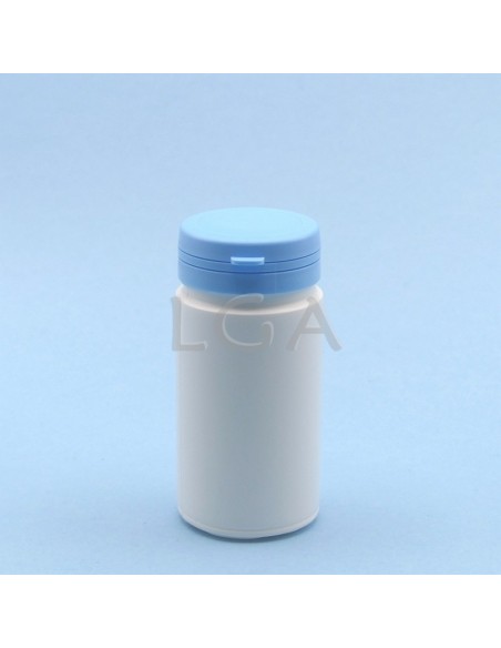 Kapselbox aus Plastik, weiße,  100ml mit Verschluss mit Sicherheitsgewinde