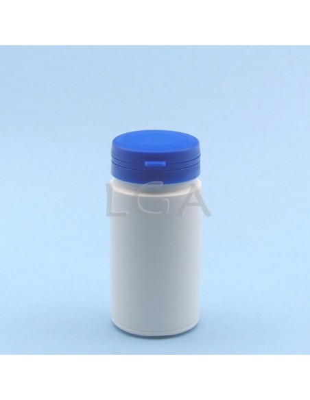 Kapselbox aus Plastik, weiße,  100ml mit Verschluss mit Sicherheitsgewinde