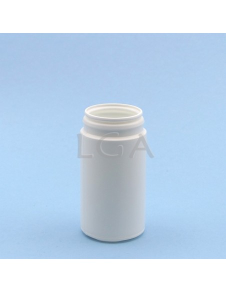 Kapselbox aus Plastik, weiße,  100ml mit Verschluss mit Sicherheitsgewinde