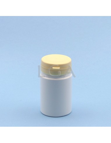 Zoppica a pillole in plastica bianco 75ml con...