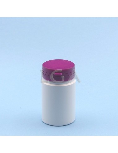 White plastic capsule box 75ml with impregnable...