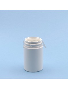 Pilulier plastique blanc 75ml, à couvercle inviolable