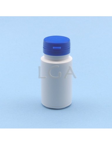 Pilulier plastique blanc 50ml, à couvercle...