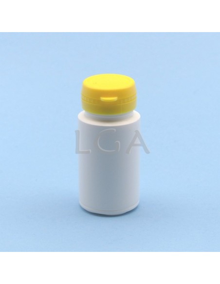 Zoppica a pillole in plastica bianco 50ml con capsula antimanomissione