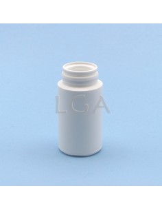 Pilulier plastique blanc 50ml, à couvercle inviolable