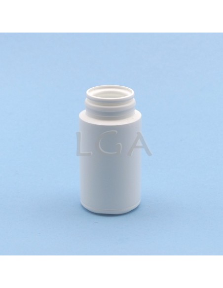 White plastic capsule box 50ml with impregnable wide cap