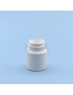 Pilulier plastique blanc 30ml, à couvercle inviolable
