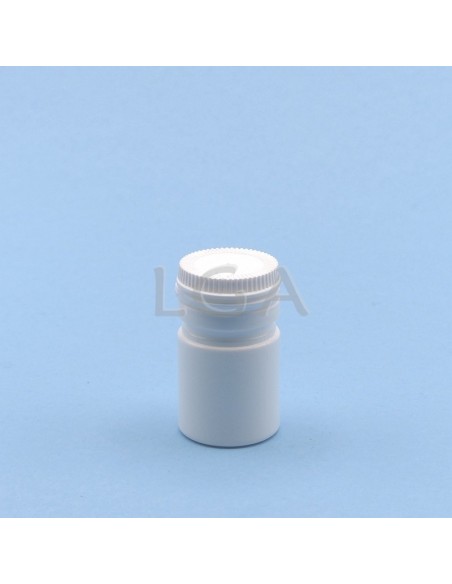 Cojee a píldoras plástico blanco 15ml con cápsula de seguridad