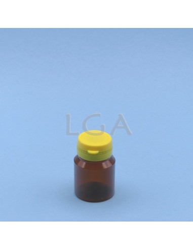 Kapselbox aus Plastik, bernsteinfarben,...