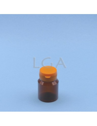 Crystal amber plastic capsule box 30ml with...