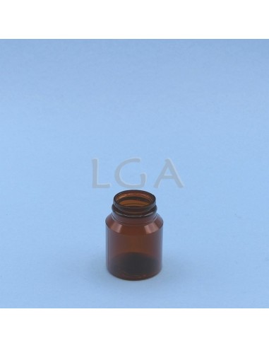 Pilulier plastique ambré cristal 30ml, à...