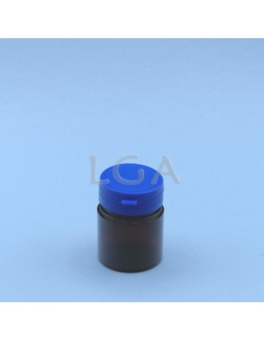 Crystal amber plastic capsule box 50ml with...