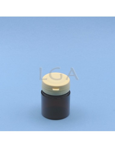 Crystal amber plastic capsule box 50ml with...