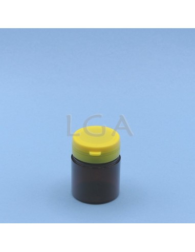 Pilulier plastique ambré cristal 50ml, à...