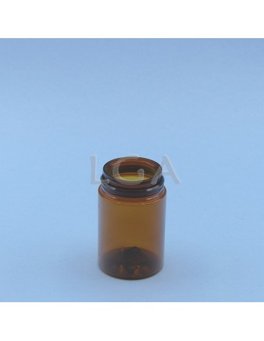 Pilulier plastique ambré cristal 75ml, à...