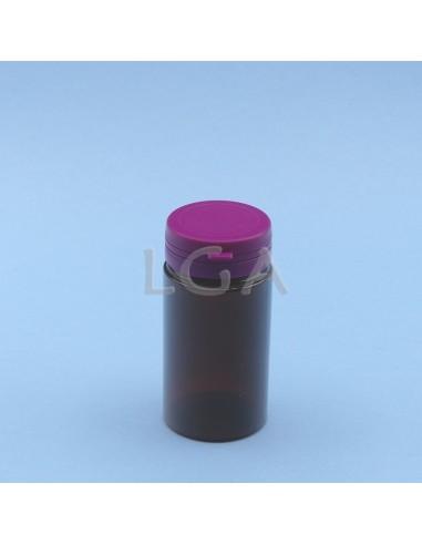 Pilulier plastique ambré cristal 100ml, à...