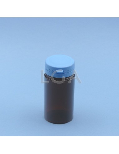 Crystal amber plastic capsule box 100ml with...