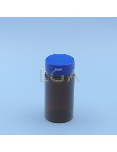 Crystal amber plastic capsule box 100ml with...