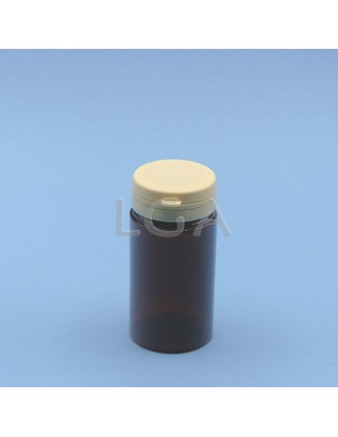 Crystal amber plastic capsule box 100ml with...