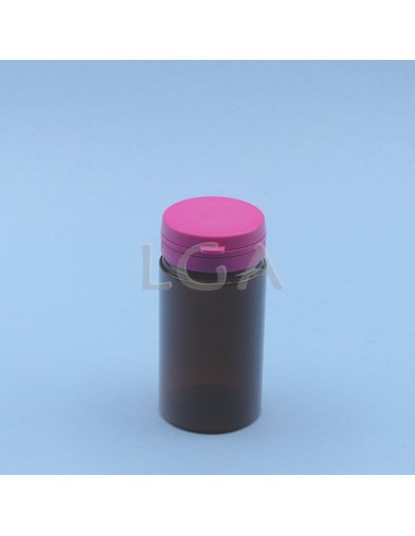 Crystal amber plastic capsule box 100ml with...