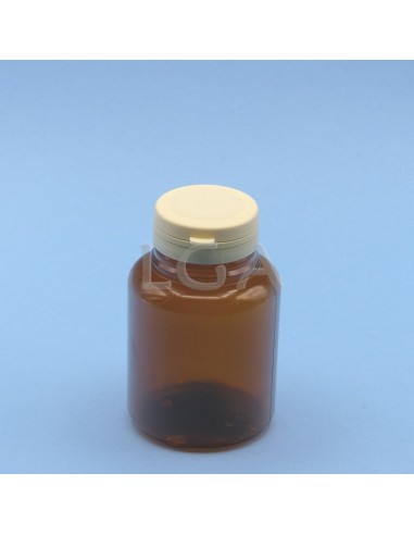 Pilulier plastique ambré cristal 200ml, à...