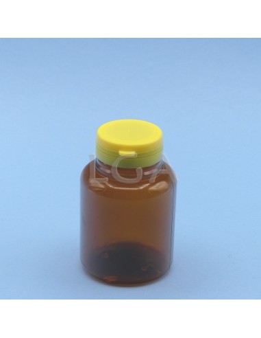 Crystal amber plastic capsule box 200ml with...