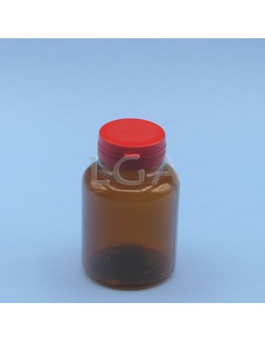 Pilulier plastique ambré cristal 200ml, à...
