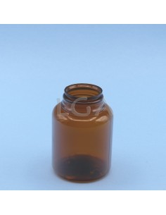 Pilulier plastique ambré cristal 200ml, à couvercle...