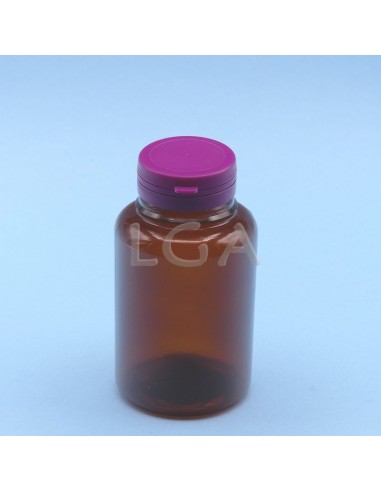 Crystal amber plastic capsule box 250ml with...