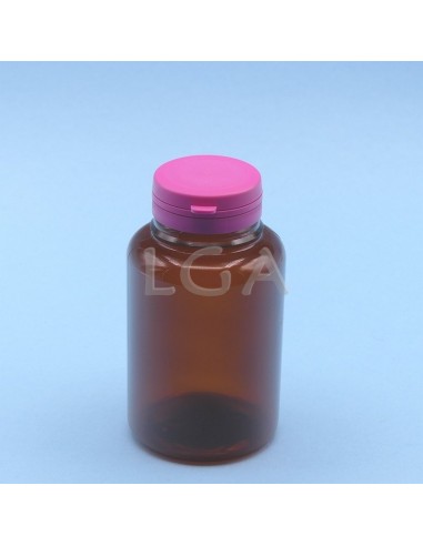 Crystal amber plastic capsule box 250ml with...