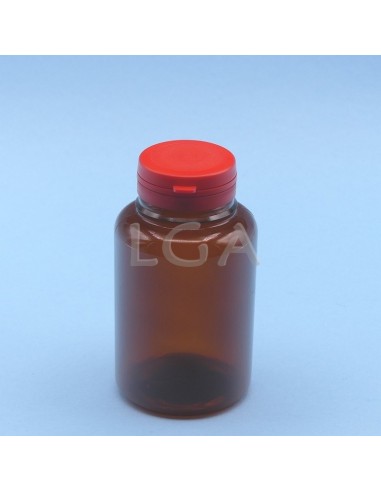 Crystal amber plastic capsule box 250ml with...