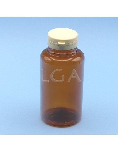 Pilulier plastique ambré cristal 300ml, à...