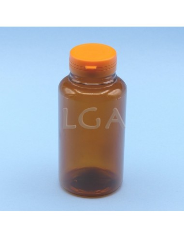 Crystal amber plastic capsule box 300ml with...