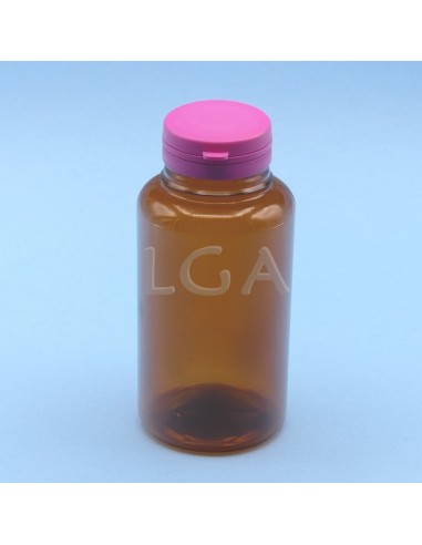 Pilulier plastique ambré cristal 300ml, à...