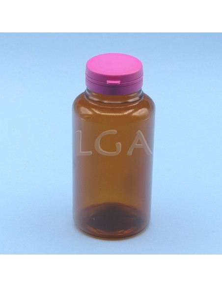Kapselbox aus Plastik, bernsteinfarben, kristallen, 300ml mit Verschluss mit Sicherheitsgewinde