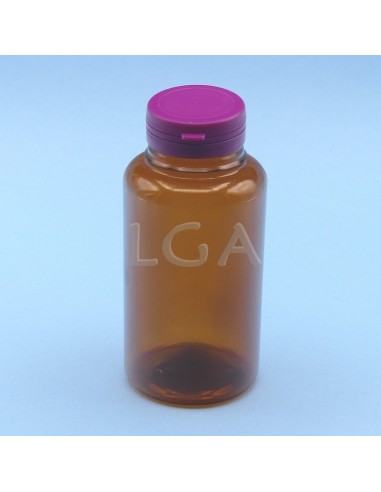 Crystal amber plastic capsule box 300ml with...