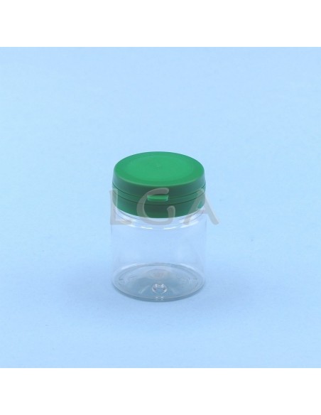 Crystal plastic capsule box 50ml with impregnable wide cap
