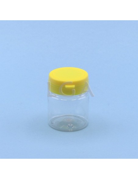 Zoppica a pillole in plastica cristallo 50ml con capsula antimanomissione