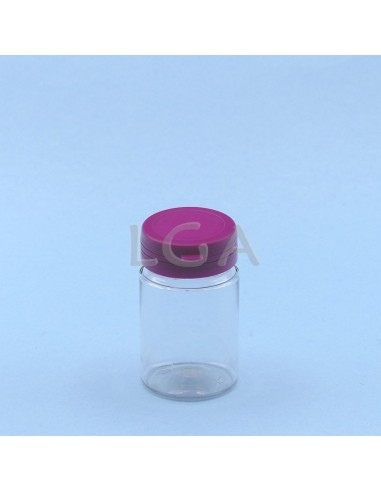 Pilulier plastique cristal 75ml, à couvercle...